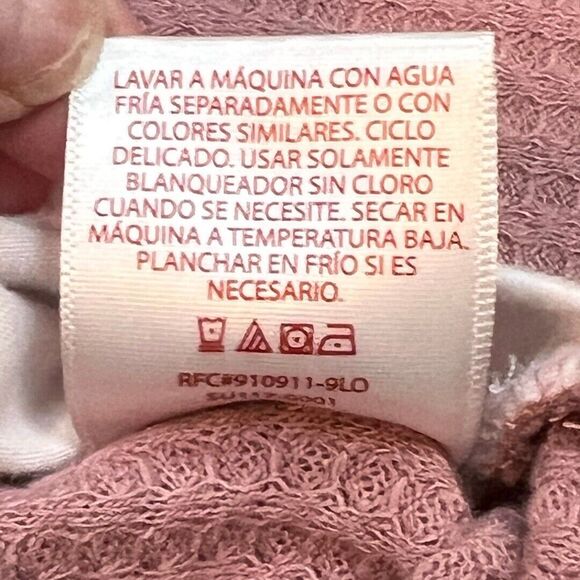 Faded Glory Blouse Womens 4X Pink One Piece Shirt Cardigan Preppy Workwear Top - Picture 9 of 9